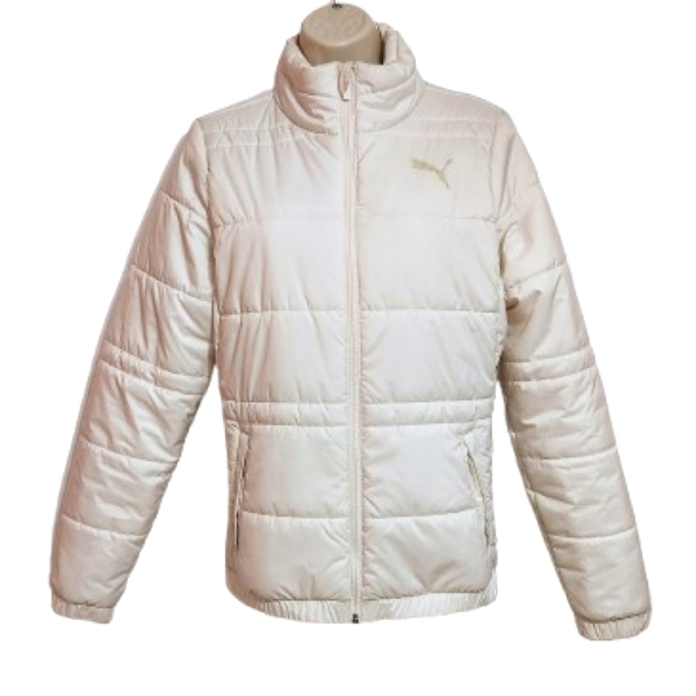 PUMA Women's Cream Quilted Puffer Jacket